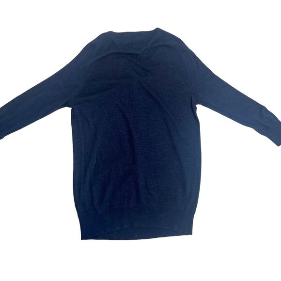 Vince Tunic Sweater 3/4 Sleeves Navy Blue 1/2 Button Front Ladies Size Small - Picture 3 of 6